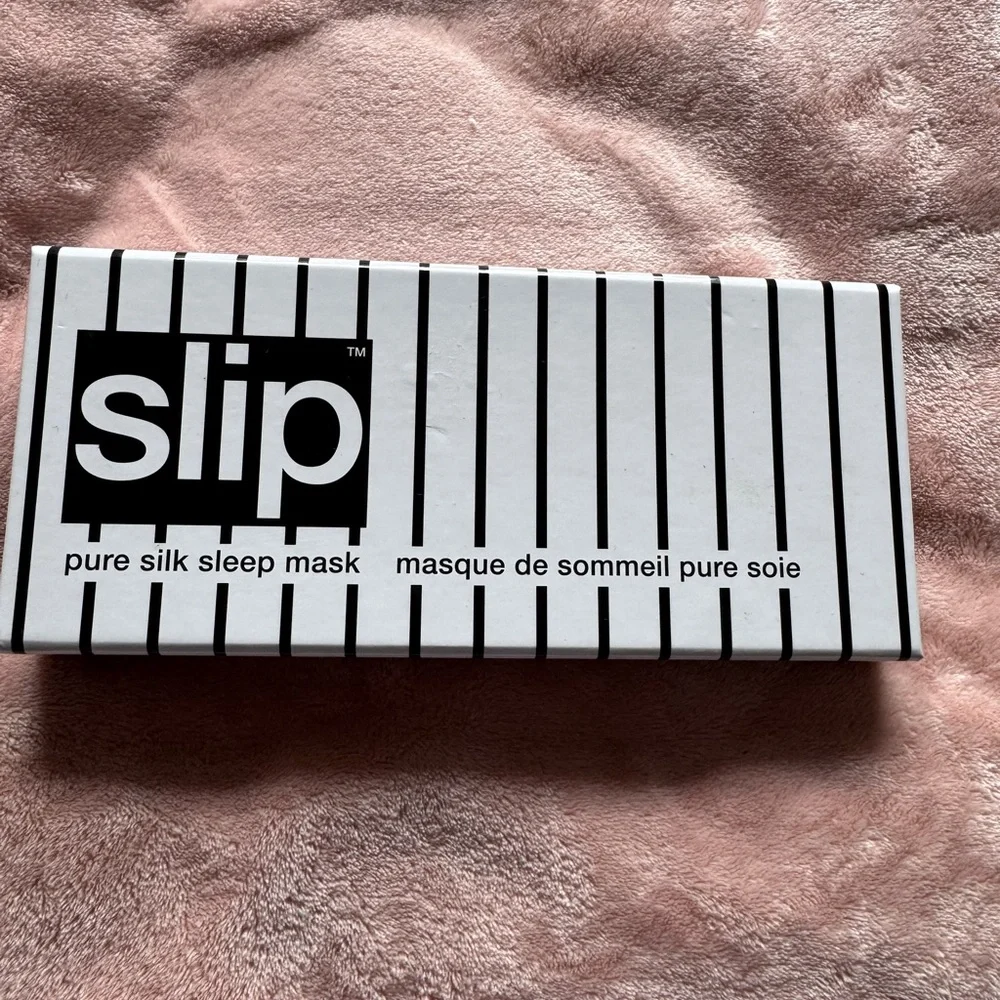 Slip Black and White Striped Sleep Mask